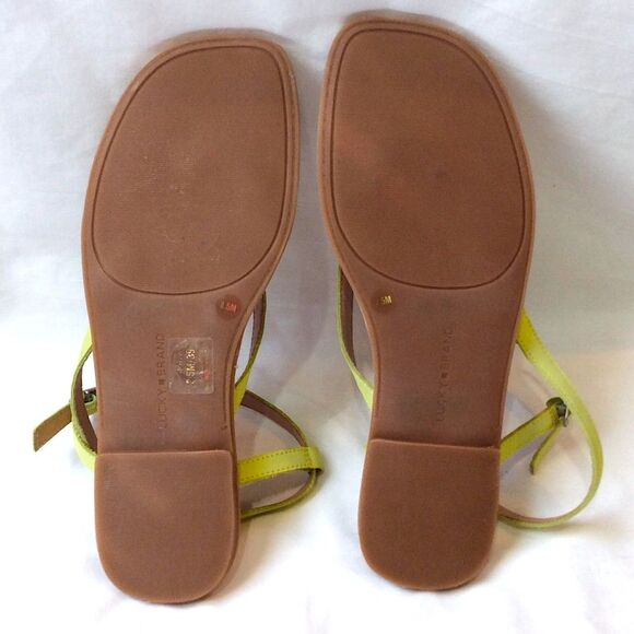 Lucky Brand Bylee Strappy Sandals Women’s Sz 8.5 M NWT Yellow - Picture 3 of 5